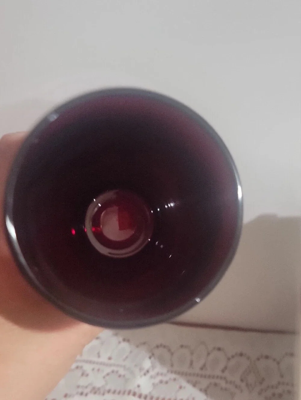 Avon 1876 Cape Cod Collection Ruby Red Tall Bevwrage Glass Set